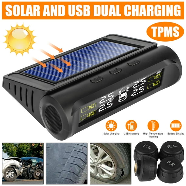 TPMS Car LCD Wireless Tire Pressure Monitoring System With 4 External Sensors 